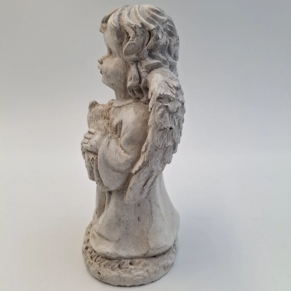 Vintage Momentum Brands Angel Cherub Holding Dog Puppy Figurine 5